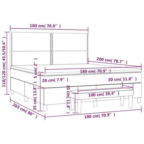 Krevet s oprugama i madracem krem 180x200 cm od tkanine - Krema 180 x 200 cm Obično s čavlima Cijena