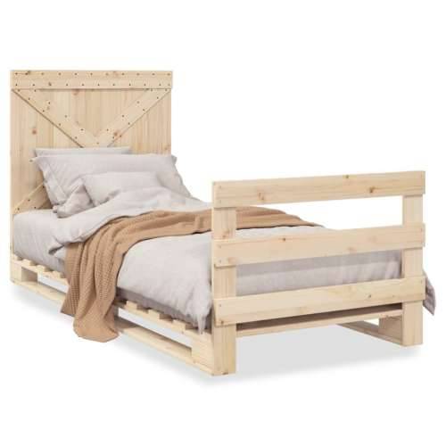 Okvir kreveta s uzglavljem 90 x 200 cm od masivne borovine - Prirodna 90 x 200 cm Ne with cross headboard & footboard Cijena