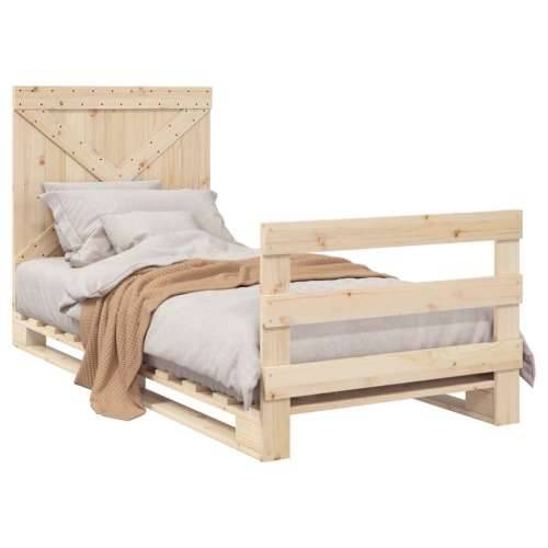 Okvir kreveta s uzglavljem 90 x 200 cm od masivne borovine - Prirodna 90 x 200 cm Ne with cross headboard & footboard Cijena