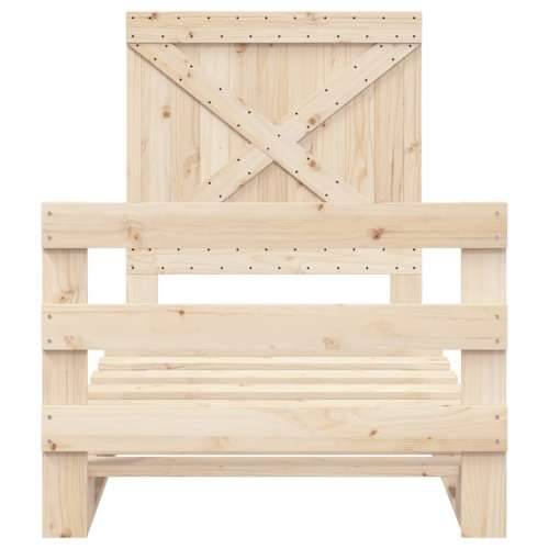 Okvir kreveta s uzglavljem 90 x 200 cm od masivne borovine - Prirodna 90 x 200 cm Ne with cross headboard & footboard Cijena