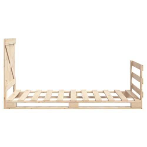 Okvir kreveta s uzglavljem 90 x 200 cm od masivne borovine - Prirodna 90 x 200 cm Ne with cross headboard & footboard Cijena