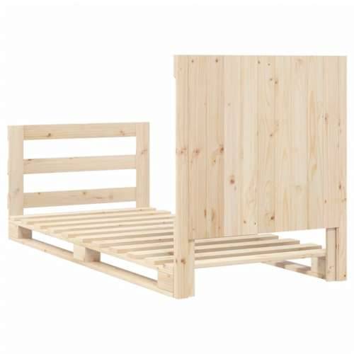 Okvir kreveta s uzglavljem 90 x 200 cm od masivne borovine - Prirodna 90 x 200 cm Ne with cross headboard & footboard Cijena