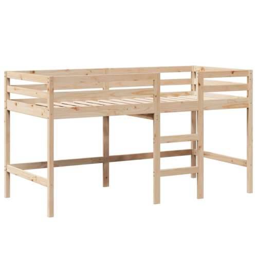 Krevet na kat s ljestvama i krovom 90x200 cm od borovine - Prirodna 90 x 200 cm Cijena