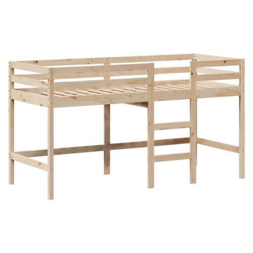 Krevet na kat s ljestvama i krovom 90x200 cm od borovine - Prirodna 90 x 200 cm Cijena