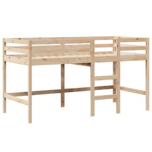 Krevet na kat s ljestvama i krovom 90x200 cm od borovine - Prirodna 90 x 200 cm Cijena