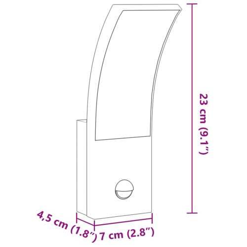 Vanjske LED zidne svjetiljke sa senzorima 2 kom bijele aluminij - Bijela 2 1 Da Cijena