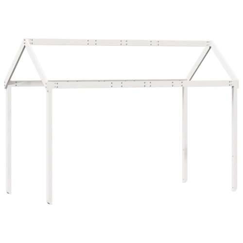 Visoki krevet s krovom bijeli 75 x 190 cm od masivne borovine - Bijela 75 x 190 cm Cijena