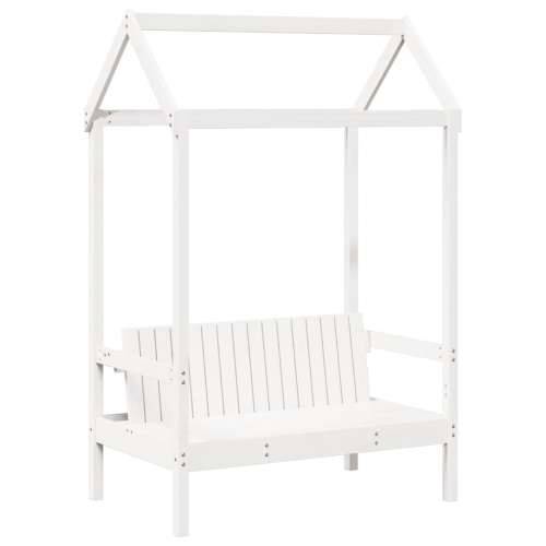 Set kreveta i klupe s krovom bijeli 90 x 200 cm borovina - Bijela 90 x 200 cm Cijena