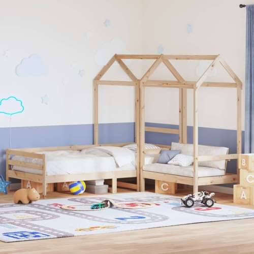 Set dnevnog kreveta i klupe s krovom 90 x 200 cm borovina - Prirodna 90 x 200 cm Cijena