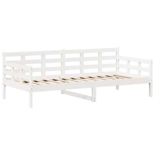 Dnevni krevet s krovom bijeli 90 x 190 cm od masivne borovine Bijela 90 x 190 cm Cijena
