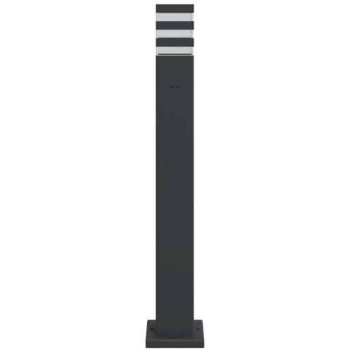 Vanjska podna svjetiljka s utičnicom crna 80 cm aluminijska - 80 cm 1 s izlazom Cijena