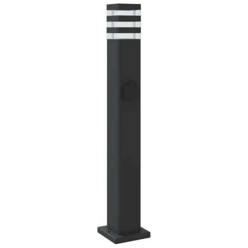 Vanjska podna svjetiljka s utičnicom crna 80 cm aluminijska - 80 cm 1 s izlazom Cijena