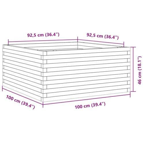 Vrtna sadilica 100x100x46 cm od masivnog drva duglazije - Prirodni douglas 100 x 100 x 46 cm 1 Cijena