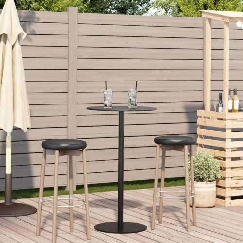 Vrtni stol okrugli crni Ø 60 x 105 cm čelični Cijena