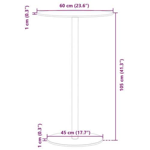 Vrtni stol okrugli crni Ø 60 x 105 cm čelični Cijena