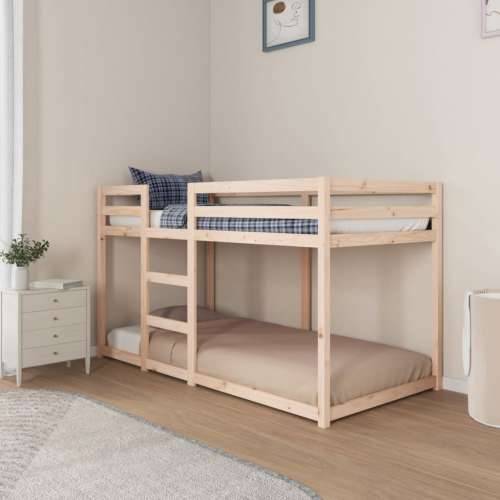 Krevet na kat 90 x 190 cm od masivne borovine - Prirodna 90 x 190 cm Cijena