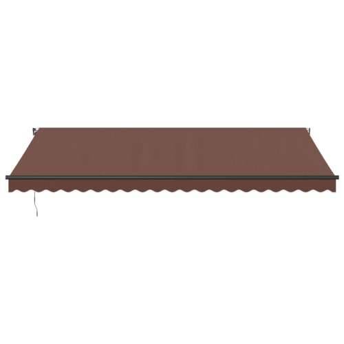 Tenda na ručno uvlačenje s LED smeđa 500 x 300 cm - Smeđa 500 x 300 cm 1 Cijena