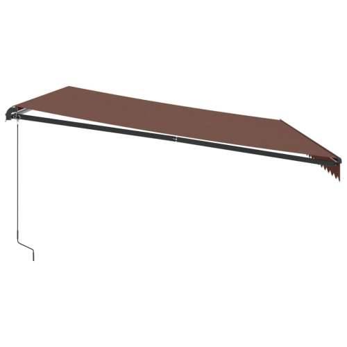 Tenda na ručno uvlačenje s LED smeđa 500 x 300 cm - Smeđa 500 x 300 cm 1 Cijena