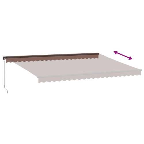 Tenda na ručno uvlačenje s LED smeđa 500 x 300 cm - Smeđa 500 x 300 cm 1 Cijena