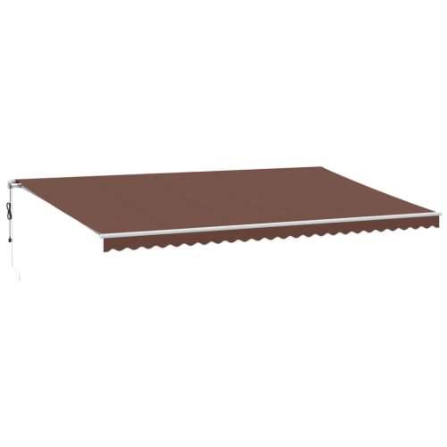 Tenda na ručno uvlačenje s LED smeđa 600 x 300 cm - Smeđa i bijela 600 x 300 cm 1 Cijena