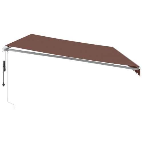 Tenda na ručno uvlačenje s LED smeđa 600 x 300 cm - Smeđa i bijela 600 x 300 cm 1 Cijena