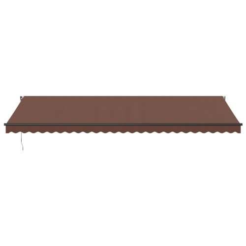 Tenda na ručno uvlačenje s LED smeđa 600 x 300 cm - Smeđa 600 x 300 cm 1 Cijena