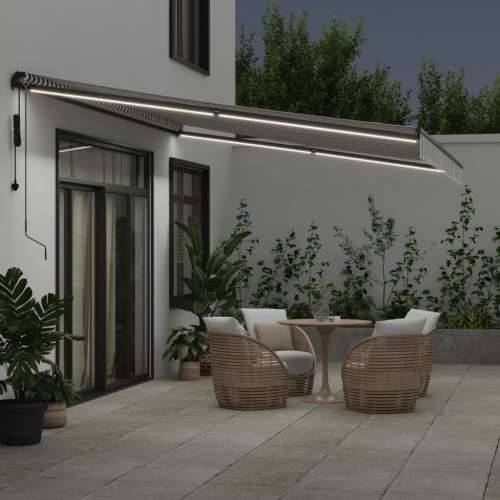 Tenda na automatsko uvlačenje LED antracit i bijela 500x300 cm - Antracit i bijela 500 x 300 cm 1 Cijena