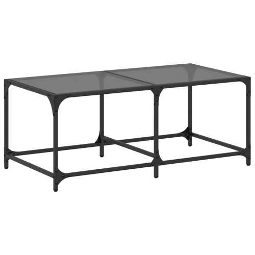 Stolić za kavu s crnom staklenom površinom 98,5x50x40 cm čelik - crno staklo 98.5 x 50 x 40 cm 1 Cijena