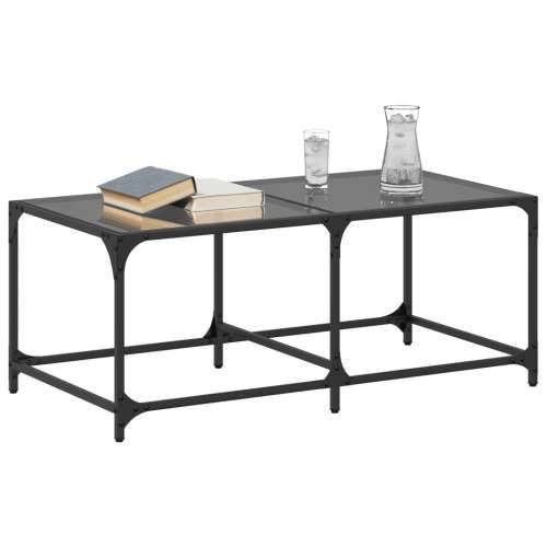 Stolić za kavu s crnom staklenom površinom 98,5x50x40 cm čelik - crno staklo 98.5 x 50 x 40 cm 1 Cijena
