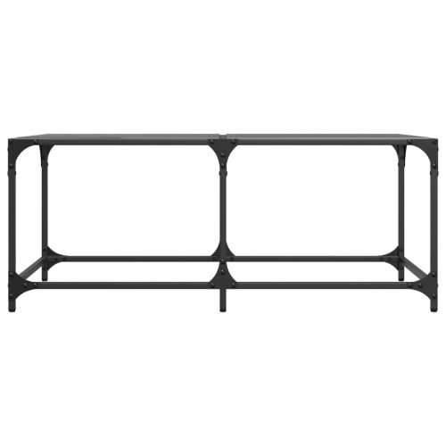 Stolić za kavu s crnom staklenom površinom 98,5x50x40 cm čelik - crno staklo 98.5 x 50 x 40 cm 1 Cijena