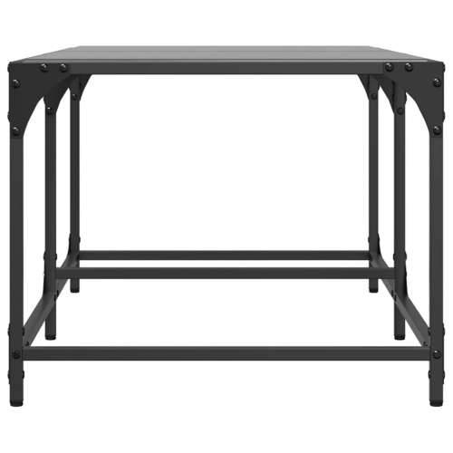 Stolić za kavu s crnom staklenom površinom 98,5x50x40 cm čelik - crno staklo 98.5 x 50 x 40 cm 1 Cijena
