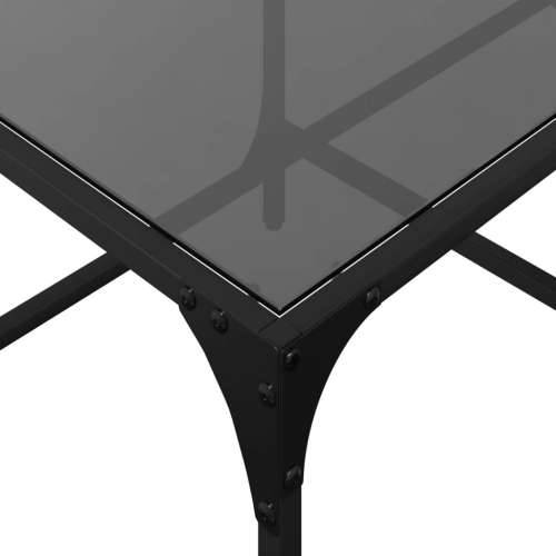 Stolić za kavu s crnom staklenom površinom 98,5x50x40 cm čelik - crno staklo 98.5 x 50 x 40 cm 1 Cijena