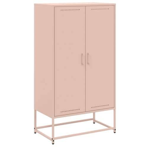 Visoka komoda ružičasta 68,5 x 38,5 x 123,5 cm čelična - Ružičasta 1 Cijena