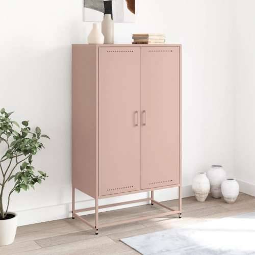 Visoka komoda ružičasta 68,5 x 38,5 x 123,5 cm čelična - Ružičasta 1 Cijena