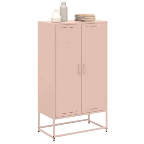 Visoka komoda ružičasta 68,5 x 38,5 x 123,5 cm čelična - Ružičasta 1 Cijena