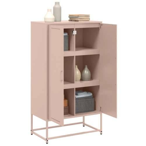 Visoka komoda ružičasta 68,5 x 38,5 x 123,5 cm čelična - Ružičasta 1 Cijena
