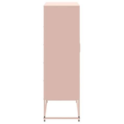 Visoka komoda ružičasta 68,5 x 38,5 x 123,5 cm čelična - Ružičasta 1 Cijena