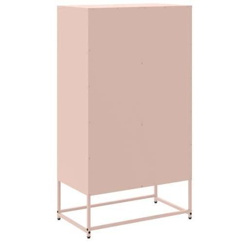 Visoka komoda ružičasta 68,5 x 38,5 x 123,5 cm čelična - Ružičasta 1 Cijena