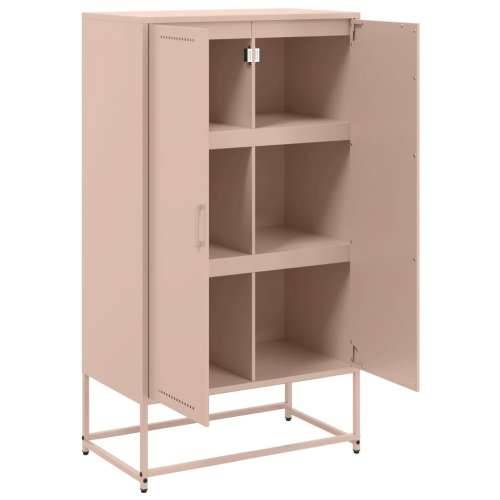 Visoka komoda ružičasta 68,5 x 38,5 x 123,5 cm čelična - Ružičasta 1 Cijena