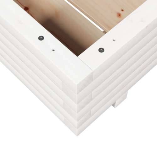 Vrtna sadilica bijela 60x60x26,5 cm od masivne borovine Cijena