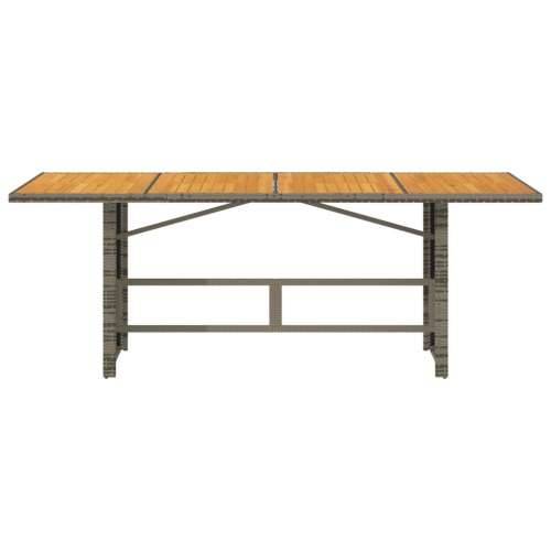 Vrtni stol s pločom od drva bagrema sivi 190x80x75 cm poliratan - Siva 1 bagrem Cijena