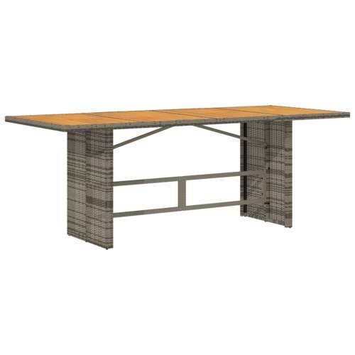 Vrtni stol s pločom od drva bagrema sivi 190x80x75 cm poliratan - Siva 1 bagrem Cijena