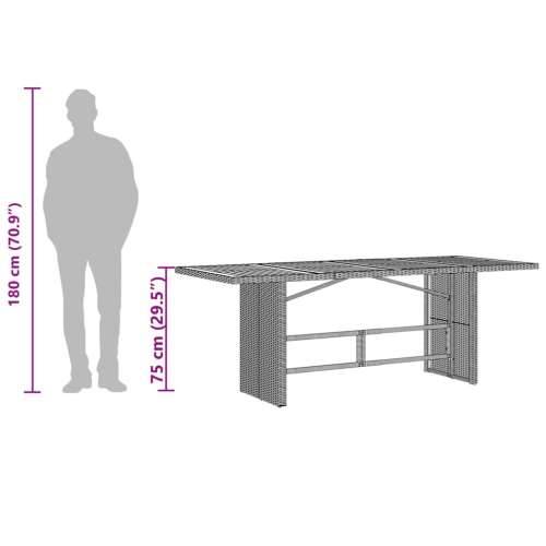 Vrtni stol s pločom od drva bagrema sivi 190x80x75 cm poliratan - Siva 1 bagrem Cijena