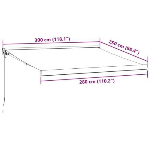 Tenda na ručno uvlačenje bordo 300 x 250 cm - Tamno crvena 300 x 250 cm 1 Cijena