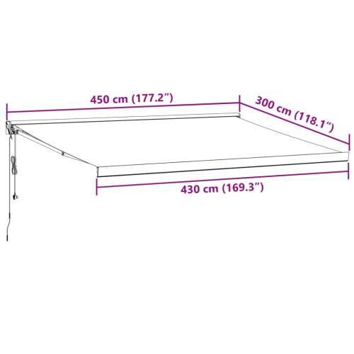 Tenda na automatsko uvlačenje bordo 450 x 300 cm - boja burgundca i bijela 450 x 300 cm 1 Cijena