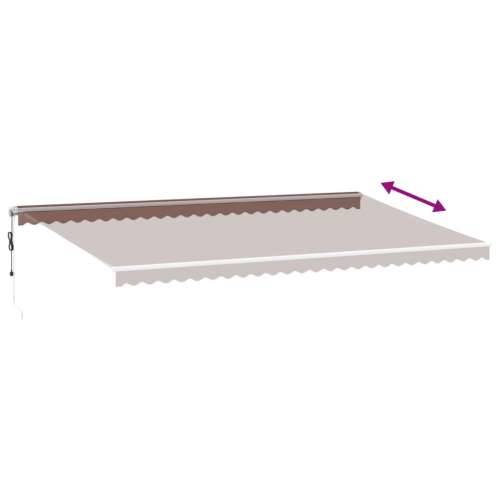 Tenda na automatsko uvlačenje smeđa 600 x 350 cm - Smeđa i bijela 600 x 350 cm 1 Cijena