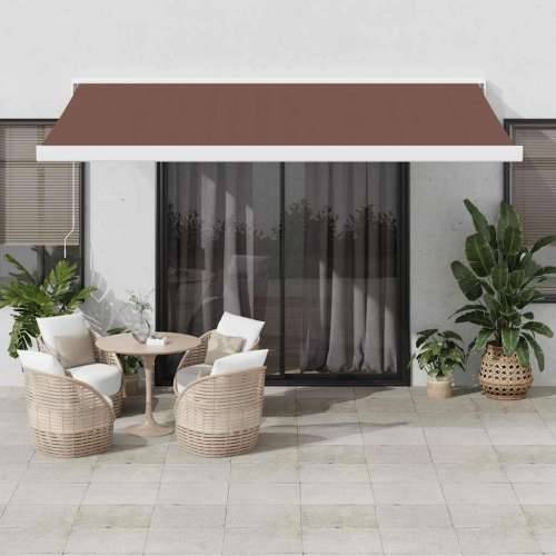 Tenda na automatsko uvlačenje smeđa 400 x 300 cm - Smeđa i bijela 400 x 300 cm 1 Cijena