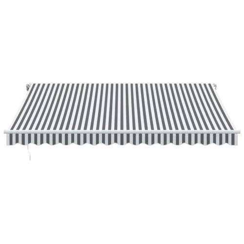 Tenda na ručno uvlačenje antracit i bijela 400 x 300 cm Cijena