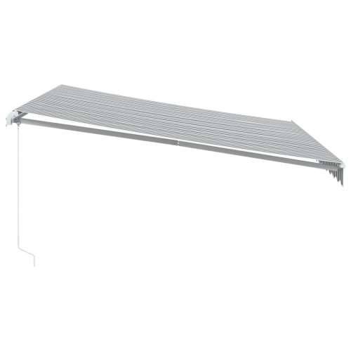 Tenda na ručno uvlačenje antracit i bijela 400 x 300 cm Cijena