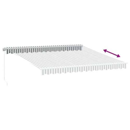 Tenda na ručno uvlačenje antracit i bijela 400 x 300 cm Cijena